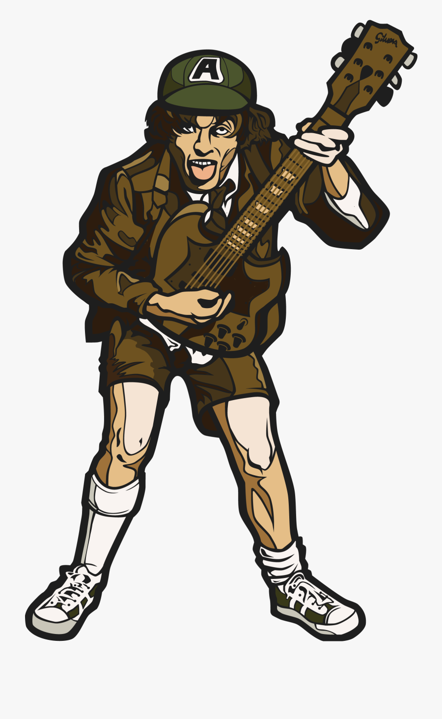 Transparent Ac Dc Png - Angus Young High Voltage, Transparent Clipart