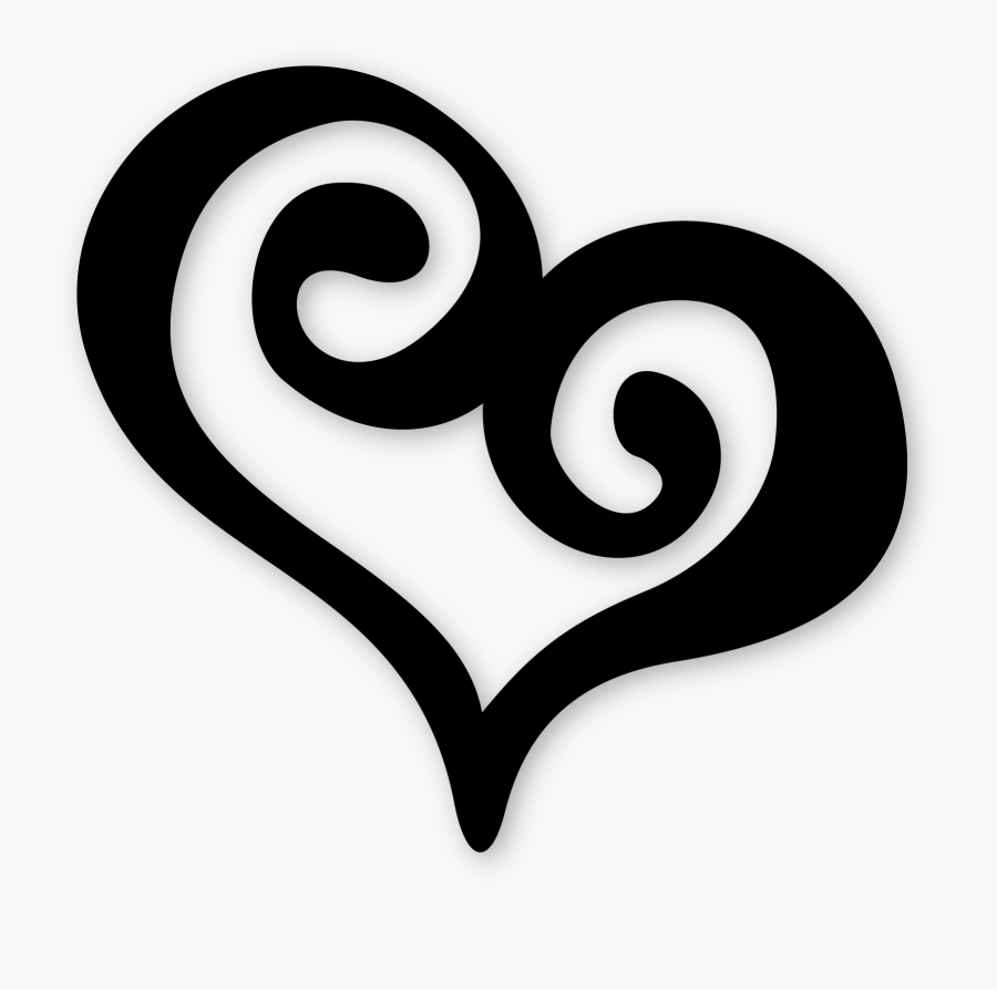 Swirly Heart Snapdragon Snippets - Free Printable Swirly Stencils, Transparent Clipart