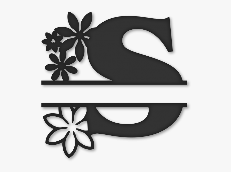 Download Flower Split Monogram S Letter S Split Monogram Svg Free Transparent Clipart Clipartkey