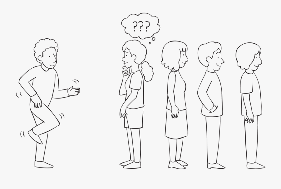 Line Art - Charades Black And White Clipart, Transparent Clipart