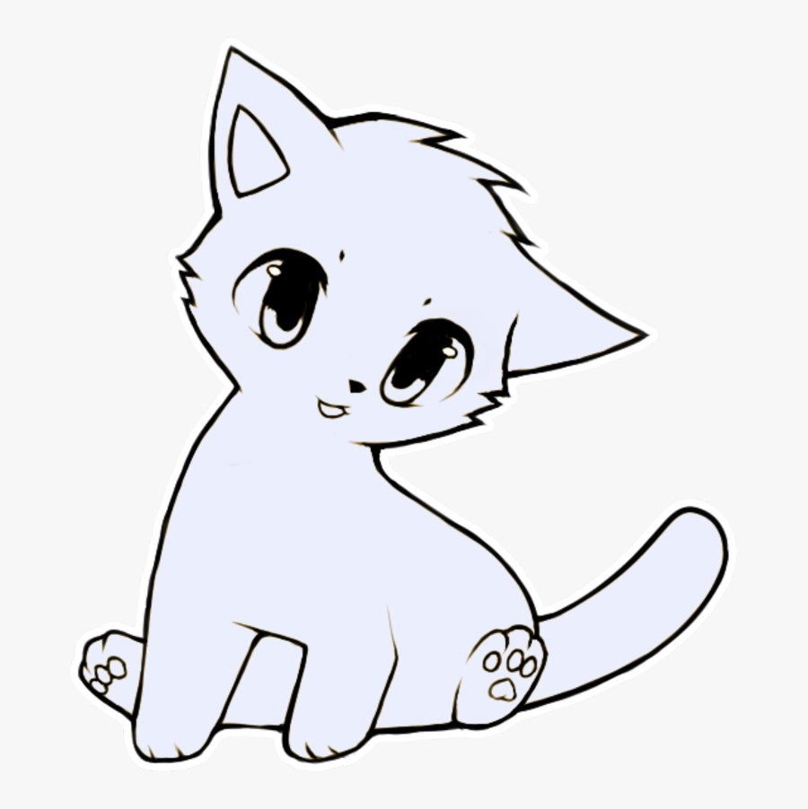 #cute #drawing #wolf - Kitten, Transparent Clipart