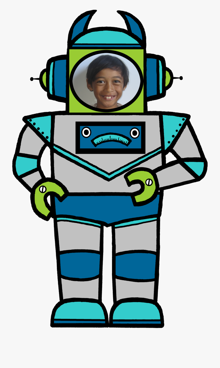 Face Hole Board Robot, Transparent Clipart