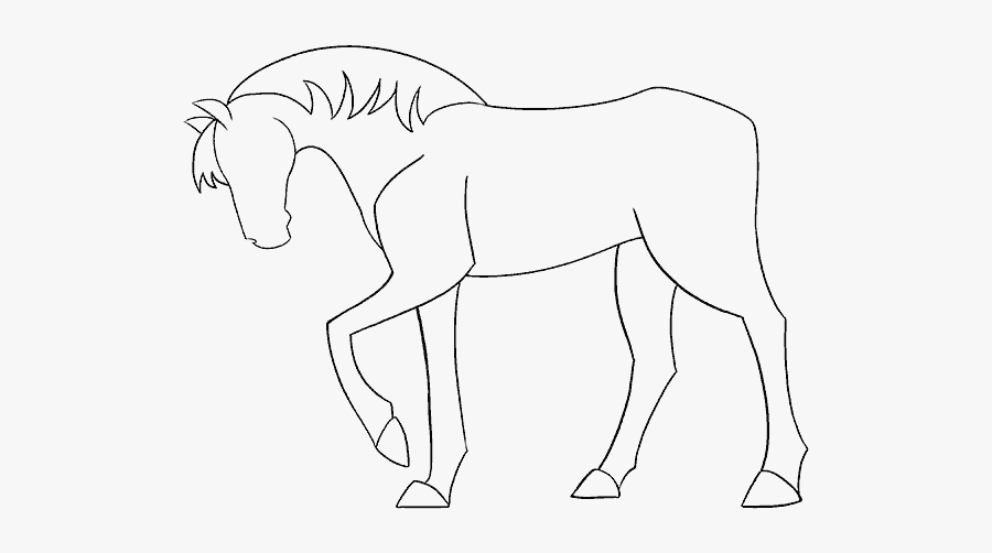 Drawings Of Horses Running - Horse Without Tail Drawing, Transparent Clipart