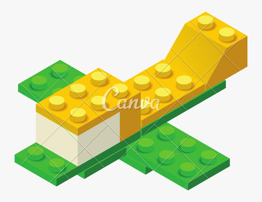 Block Clipart Isometric - Plane Toy Block, Transparent Clipart