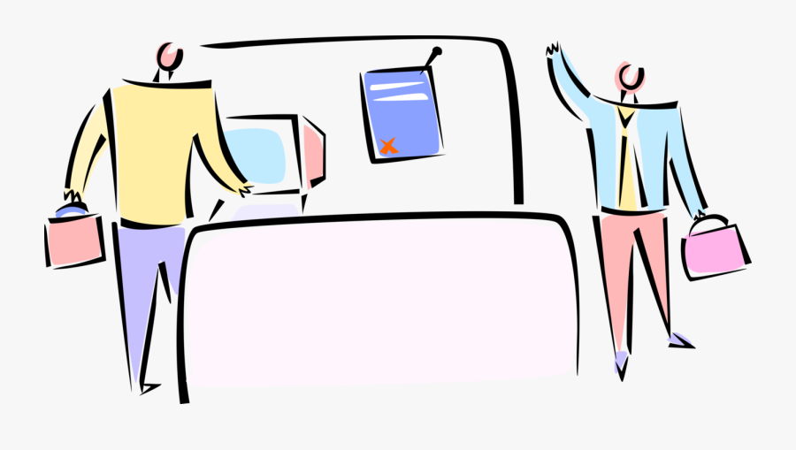 Coworkers Leave Work At End Of Day - Cartoon, Transparent Clipart