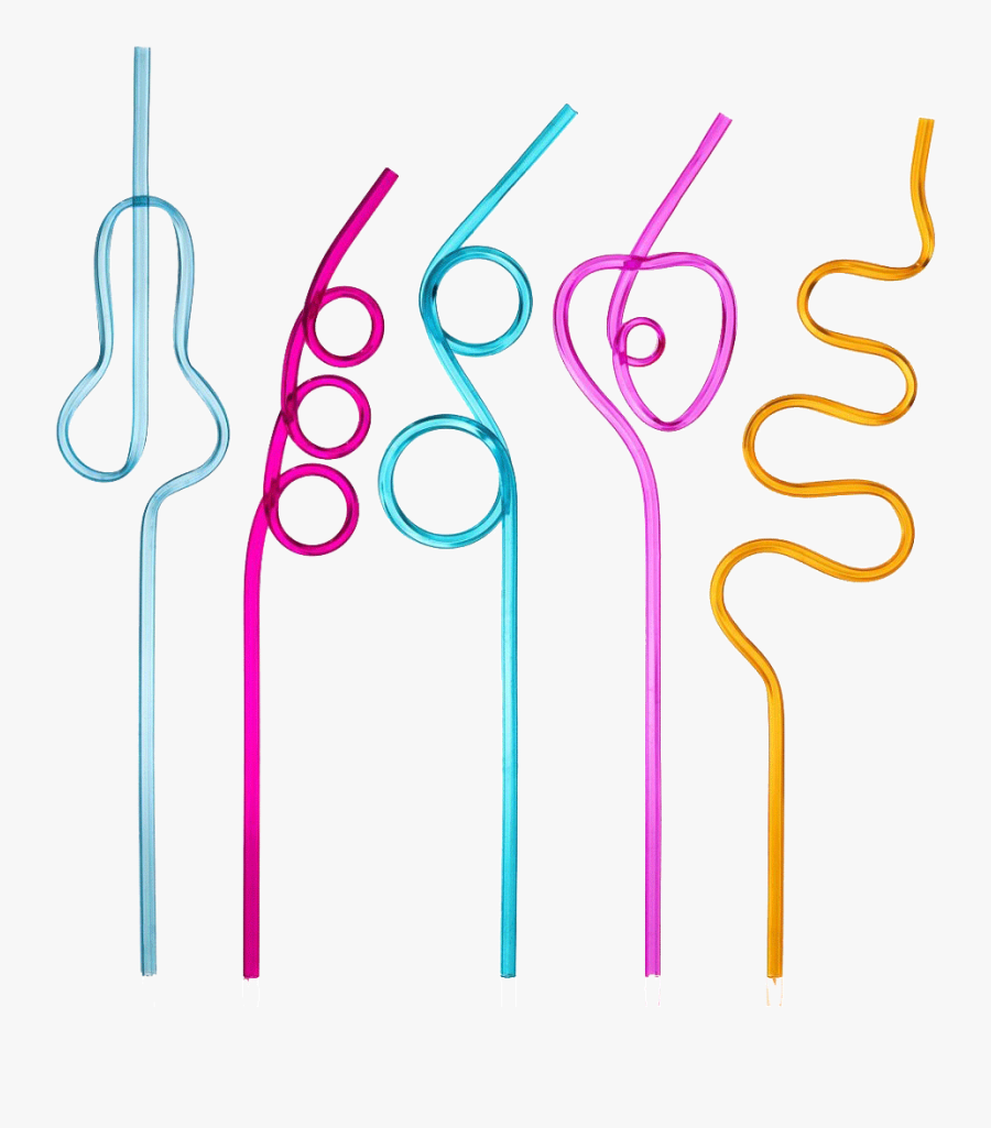 Straw Shapes Clipart , Png Download - Pailles À Boire Multicolore, Transparent Clipart