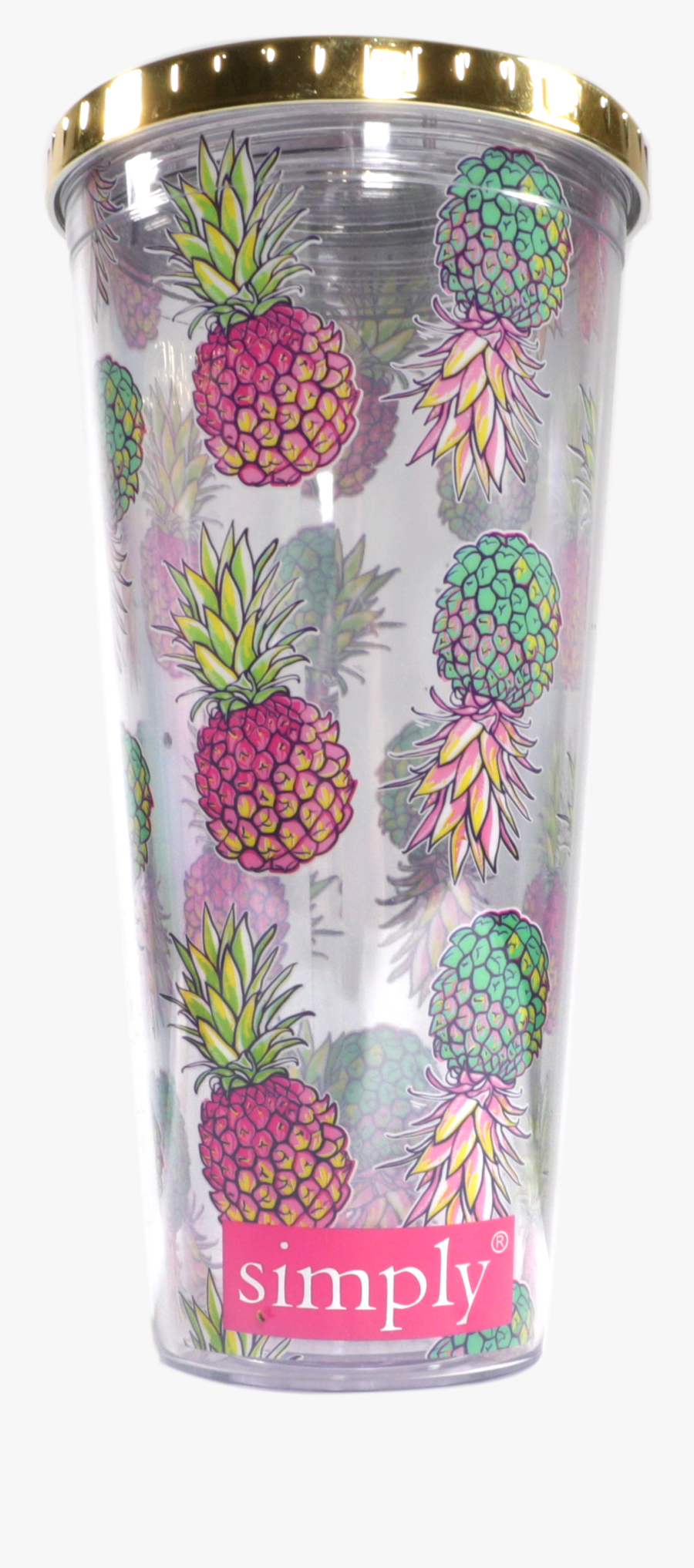 Pineapple Tumbler With Straw - Seedless Fruit, Transparent Clipart