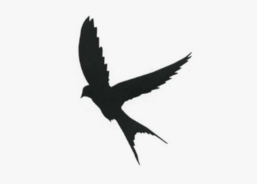 Silhouette Mockingbird Swallow - Bird Tattoo Silhouette, Transparent Clipart