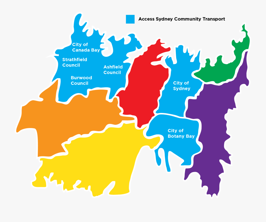 To Find Out What Type Of Transport Services Are Available - Sydney Councils Map 2019, Transparent Clipart