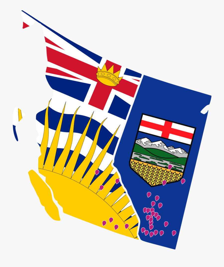 Ab Bc Pins Map - Illustration, Transparent Clipart