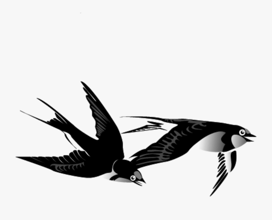 Swallows Png - Flying Bird Ink Painting, Transparent Clipart