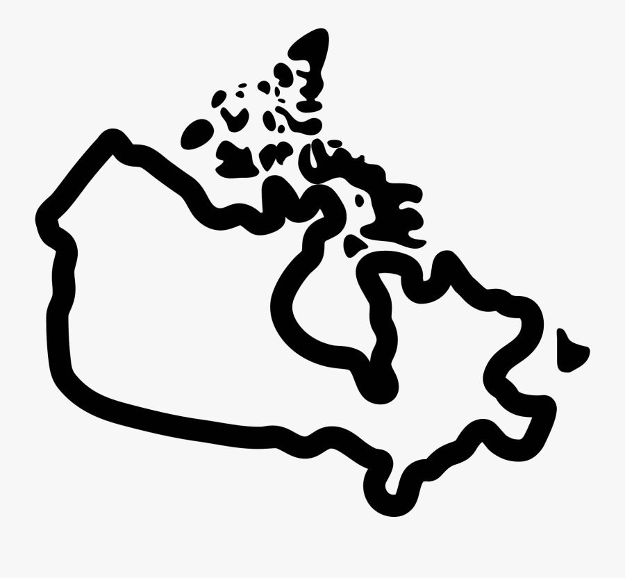 Иконка Canada Map Скачать Бесплатно В Png И Векторе - Canada Map Icon, Transparent Clipart