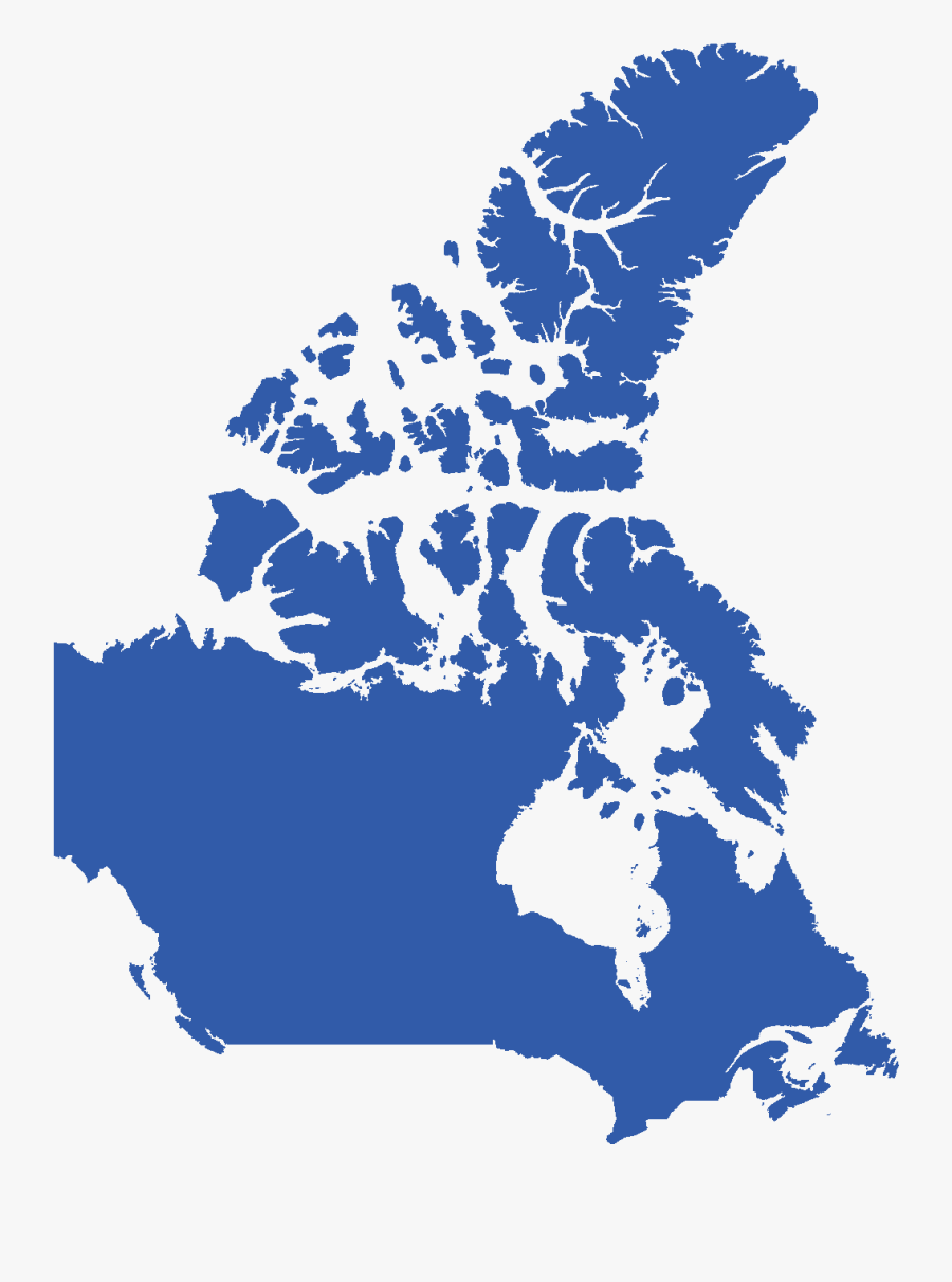 Map Of Canada Silhouette, Transparent Clipart