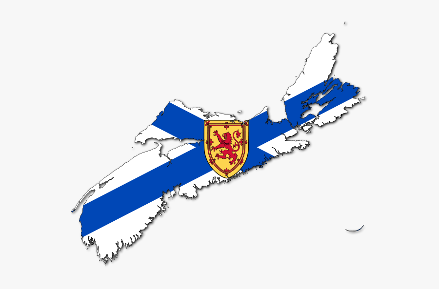 Flag-map Of Nova Scotia - Clip Art Nova Scotia Flag , Free Transparent
