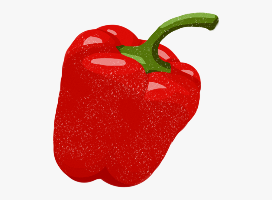 Red Pepper - Red Bell Pepper, Transparent Clipart