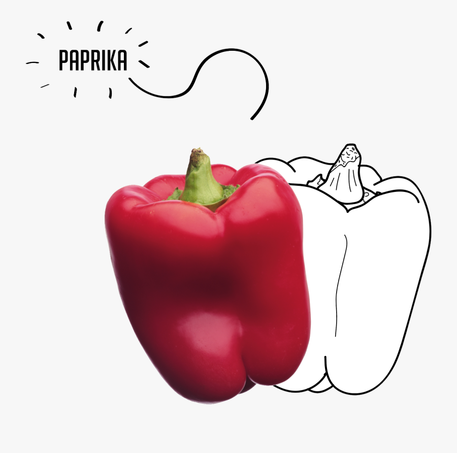 Red Bell Pepper, Transparent Clipart