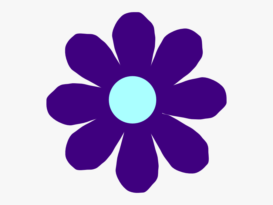 Blue And Purple Flowers Cartoon, Transparent Clipart