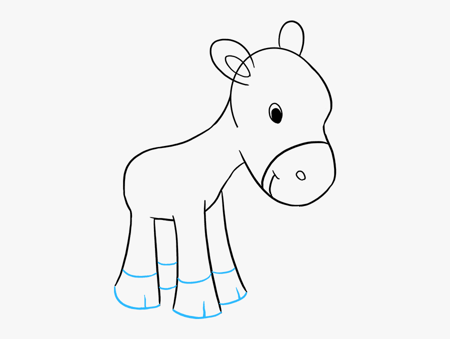 Drawing Ponies Eye - Kuda Poni Hitam Putih, Transparent Clipart