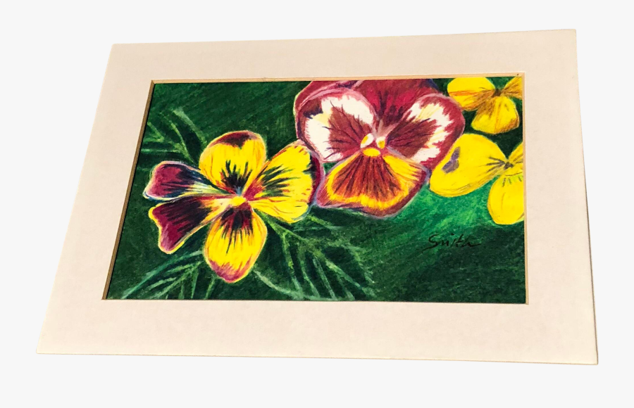 Drawing Orchid Coloured Pencil - Pansy, Transparent Clipart