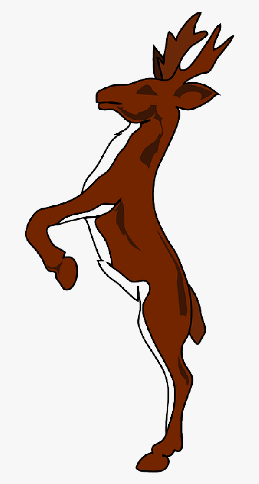 Deer Wild Animal Rein Reins - Standing Deer Clipart, Transparent Clipart