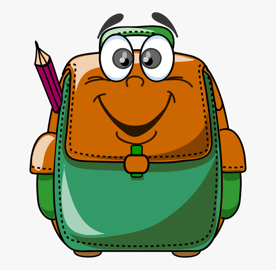 Bag Clipart Clip Art School - Cartoon School Bag Clipart, Transparent Clipart