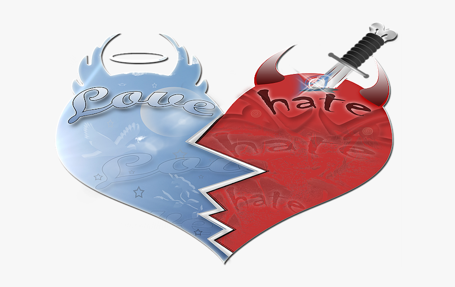 Transparent 9/11 Png - Love Hate, Transparent Clipart