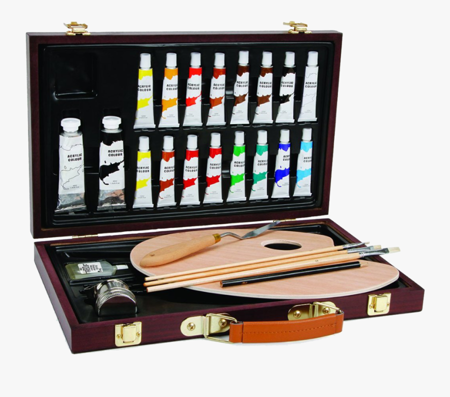 Transparent Paint Supplies Clipart - Art Set With Paint, Transparent Clipart