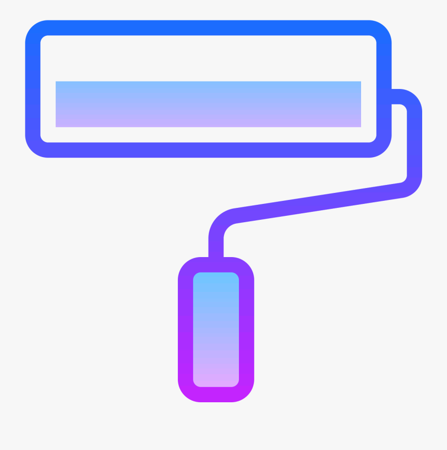 Paint Roller Icon, Transparent Clipart