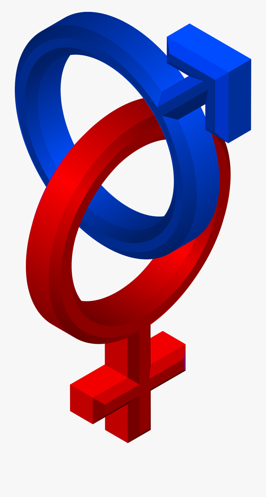 Clipart - Male/female Symbols - Simbol Pria Dan Wanita, Transparent Clipart