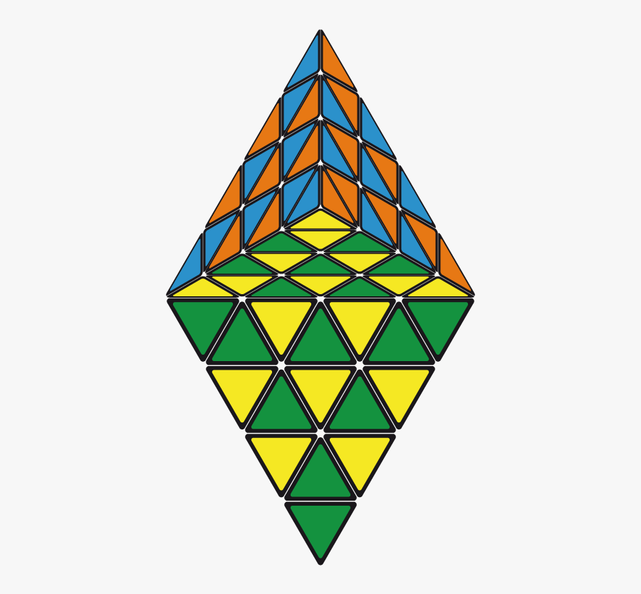 Transparent Checkered Clipart - Pyraminx Patterns, Transparent Clipart