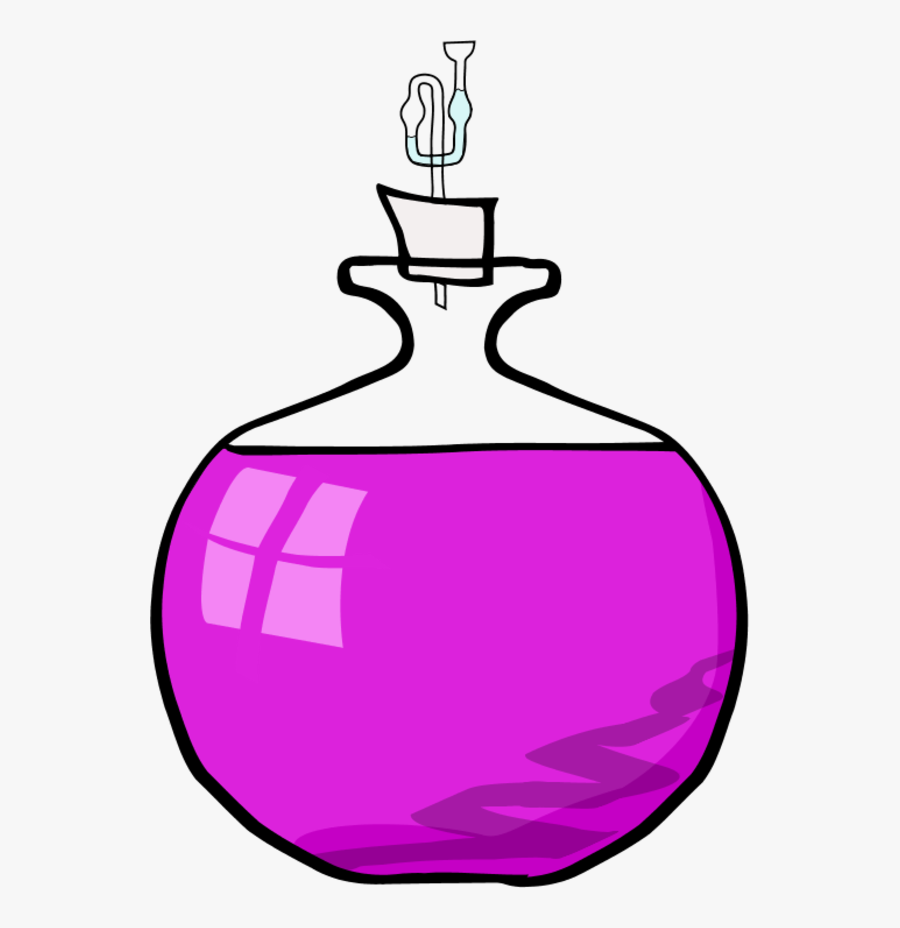 Wine Bottle Closed With Corck - Flask, Transparent Clipart