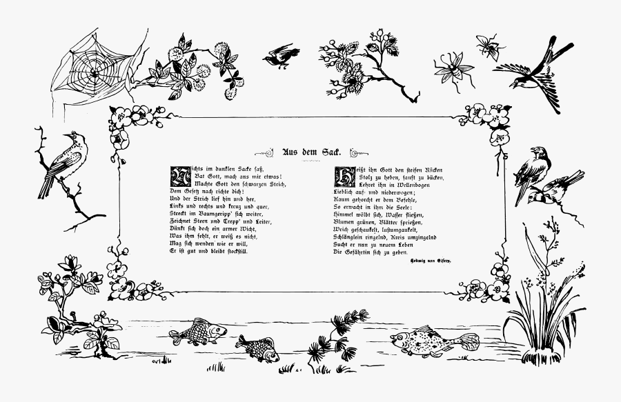 Marie Von Olfers Malfibel - Marcos De Naturaleza Dibujo, Transparent Clipart