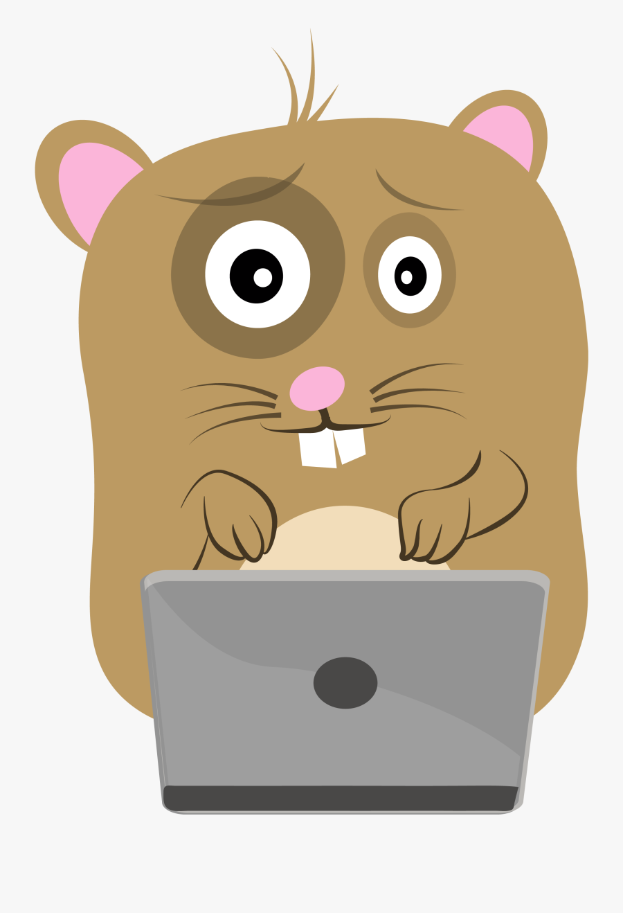 Awkward Awkwardhamster Twitter - Hamster Con Una Laptop Animado, Transparent Clipart