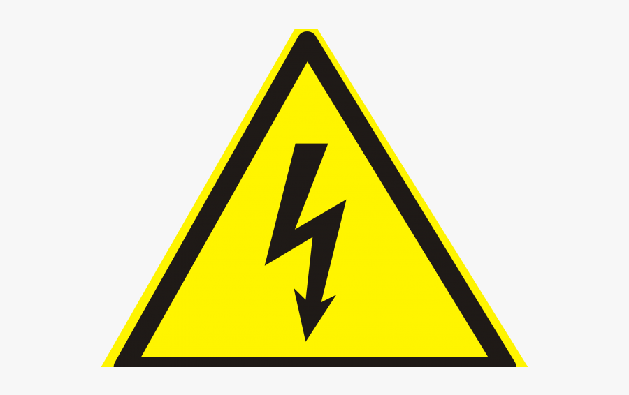 Hazard Sign High Warning Safety Voltage Clipart - Опасность Поражения Электрическим Током Знак, Transparent Clipart