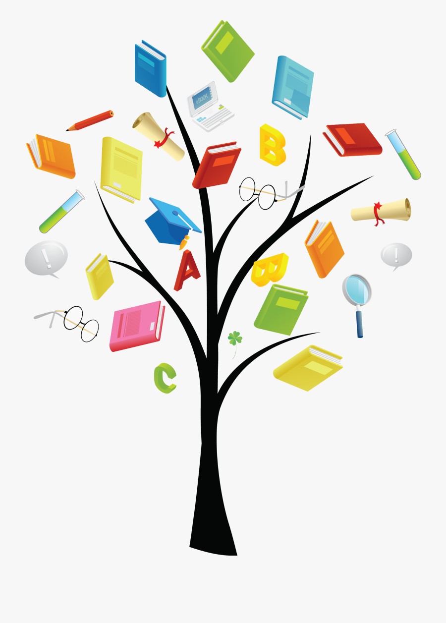 Of Books Tree Hd Image Free Png Clipart - Book Tree Clip Art, Transparent Clipart