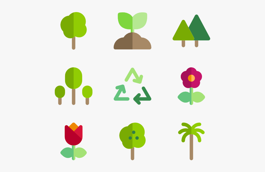 Tree Symbol Png - Flat Icon Ecology Png, Transparent Clipart