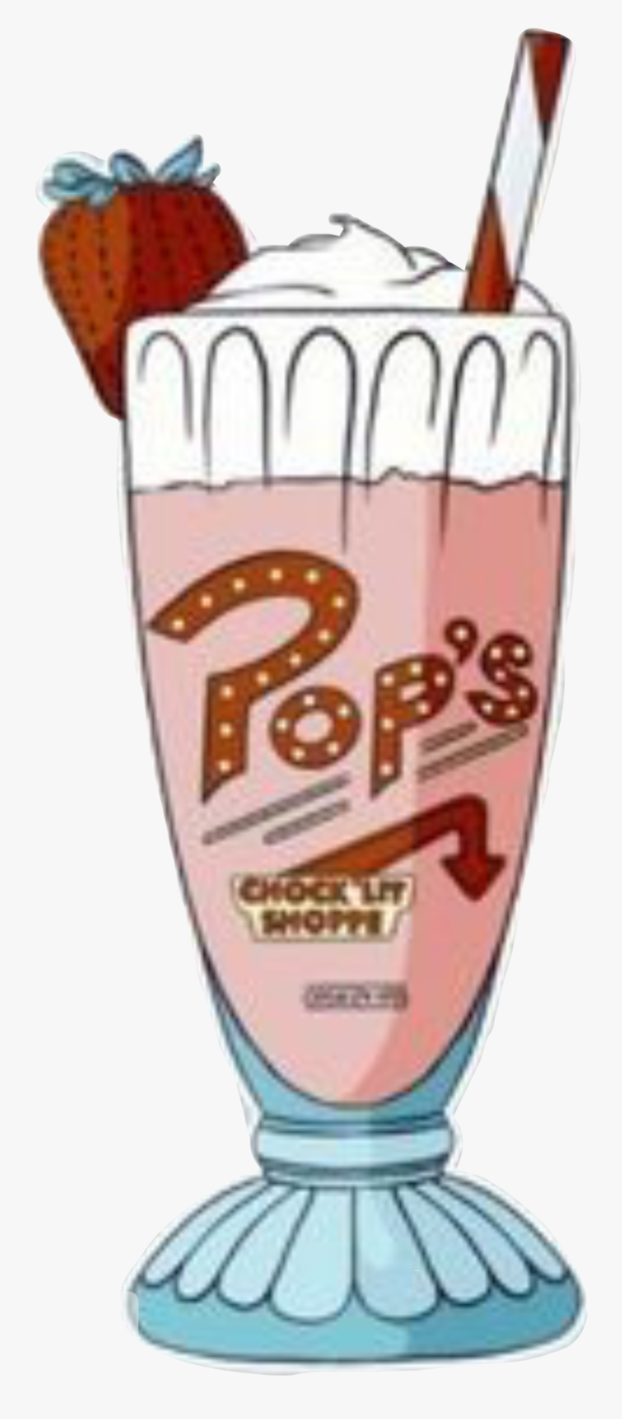 #pops #riverdale #diner #popschocklitshoppe #veronica - Pops Chocklit Shoppe Milkshake, Transparent Clipart