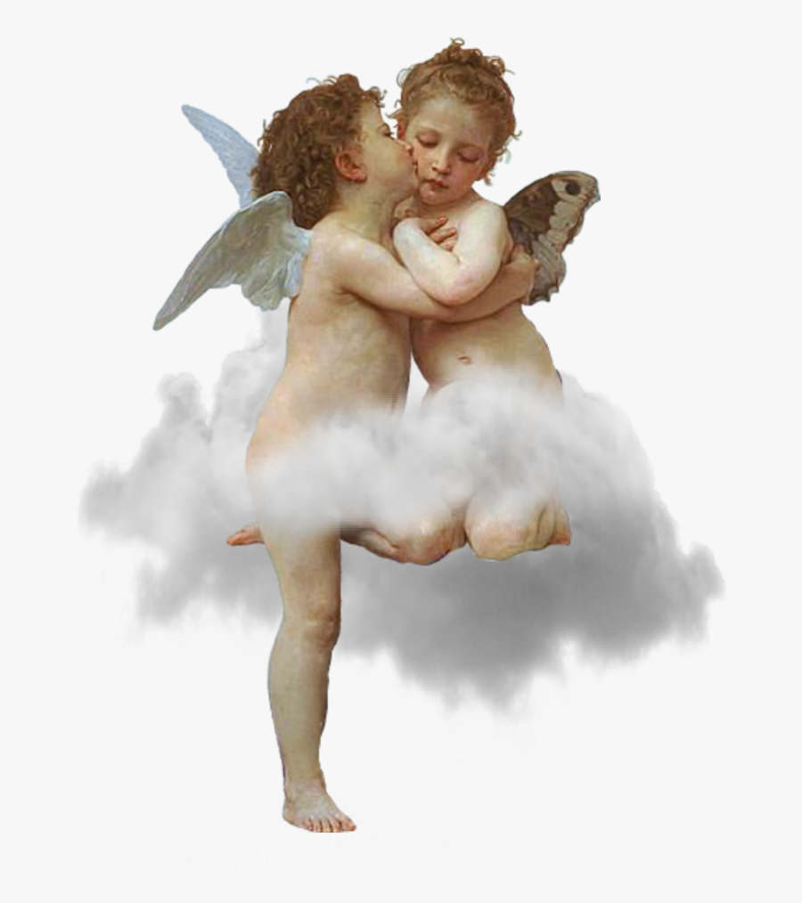 #edits #angels #boy #girl #cherubs #wings #cloud #sky - Angels Png, Transparent Clipart