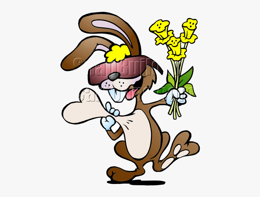 Vector Rabbit Mascot - Conejo Excitado, Transparent Clipart