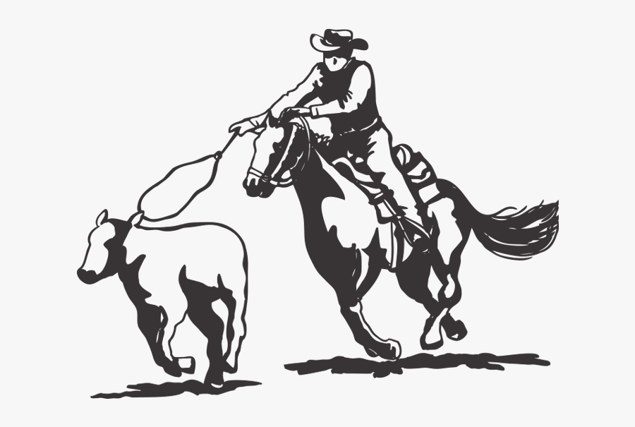 Calf Roping Corriente Rodeo Roping Team Roping Vector - Team Roping Png, Transparent Clipart