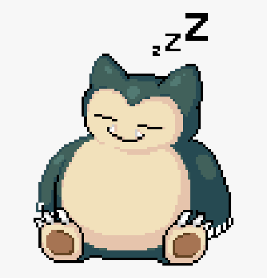 Pixel Art Pokemon Snorlax, Transparent Clipart