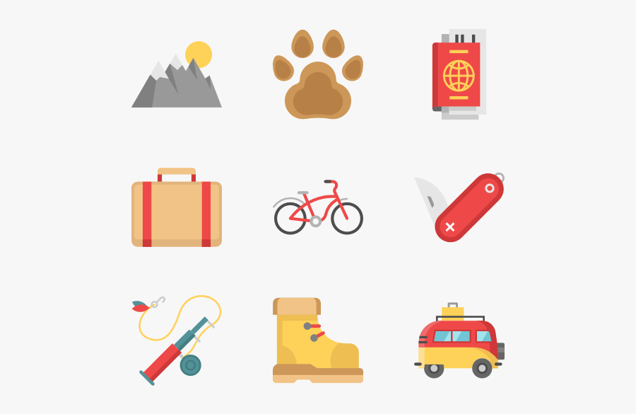 Packs Vector Svg - Camping Icons Png, Transparent Clipart