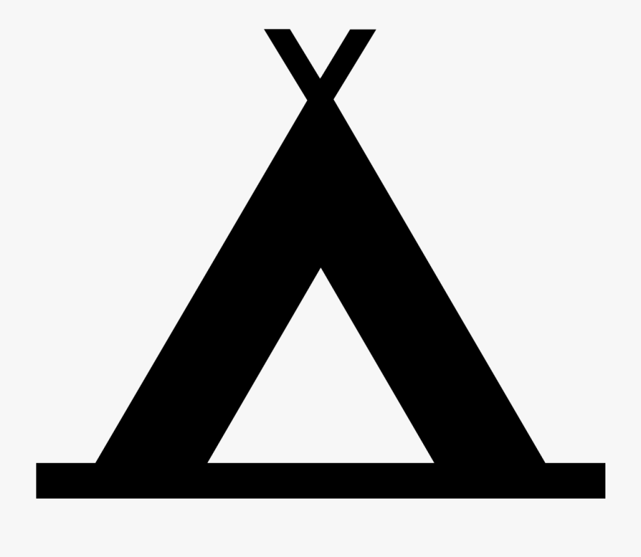 Campsite Symbol, Transparent Clipart
