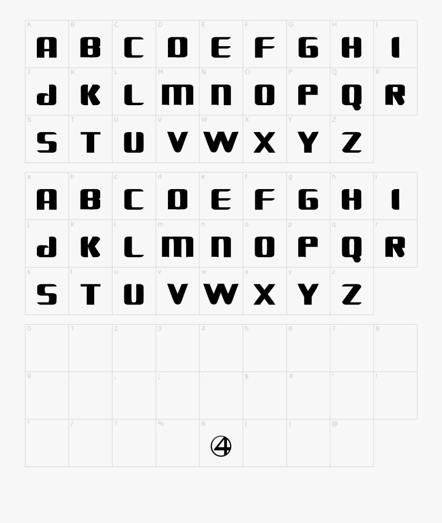 Clip Art Movie Download Characters - Fantastic Four Font, Transparent Clipart