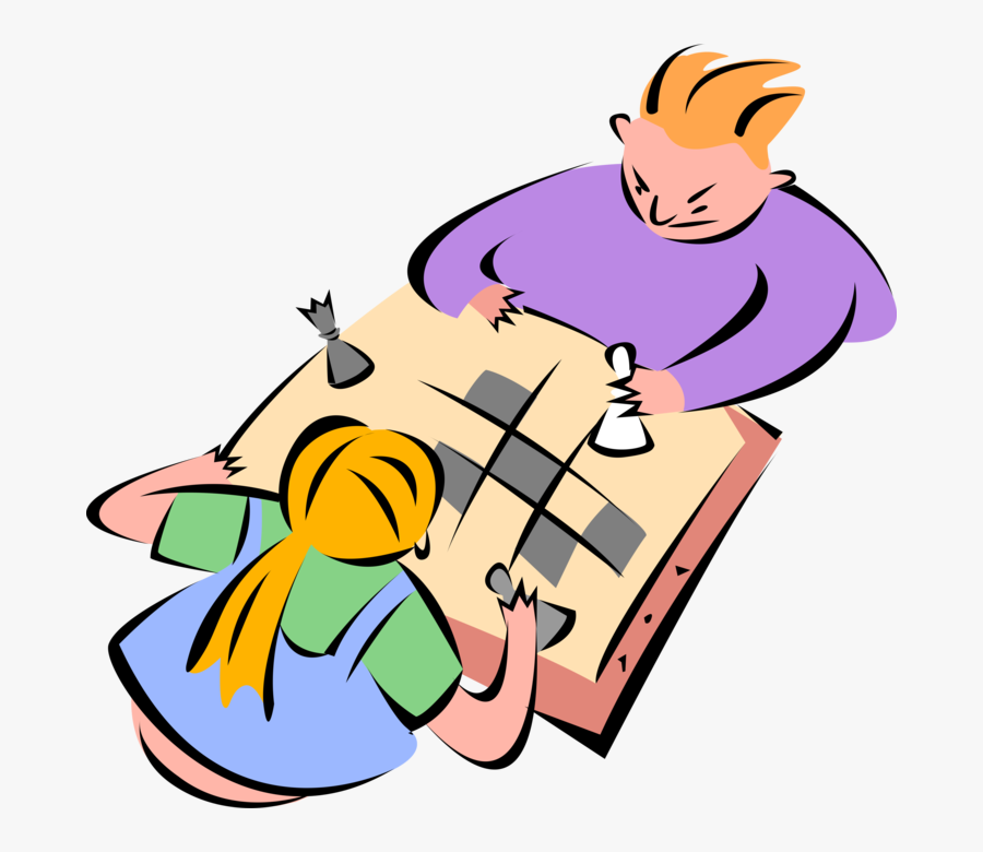 Vector Illustration Of Boy And Girl Play Competitive, Transparent Clipart