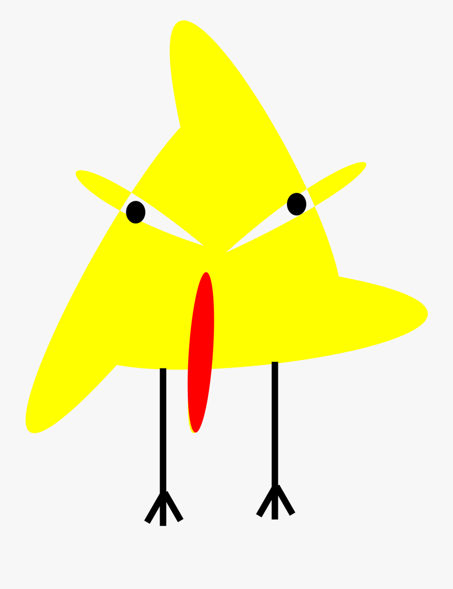 Angry Yellow Bird - Illustration, Transparent Clipart