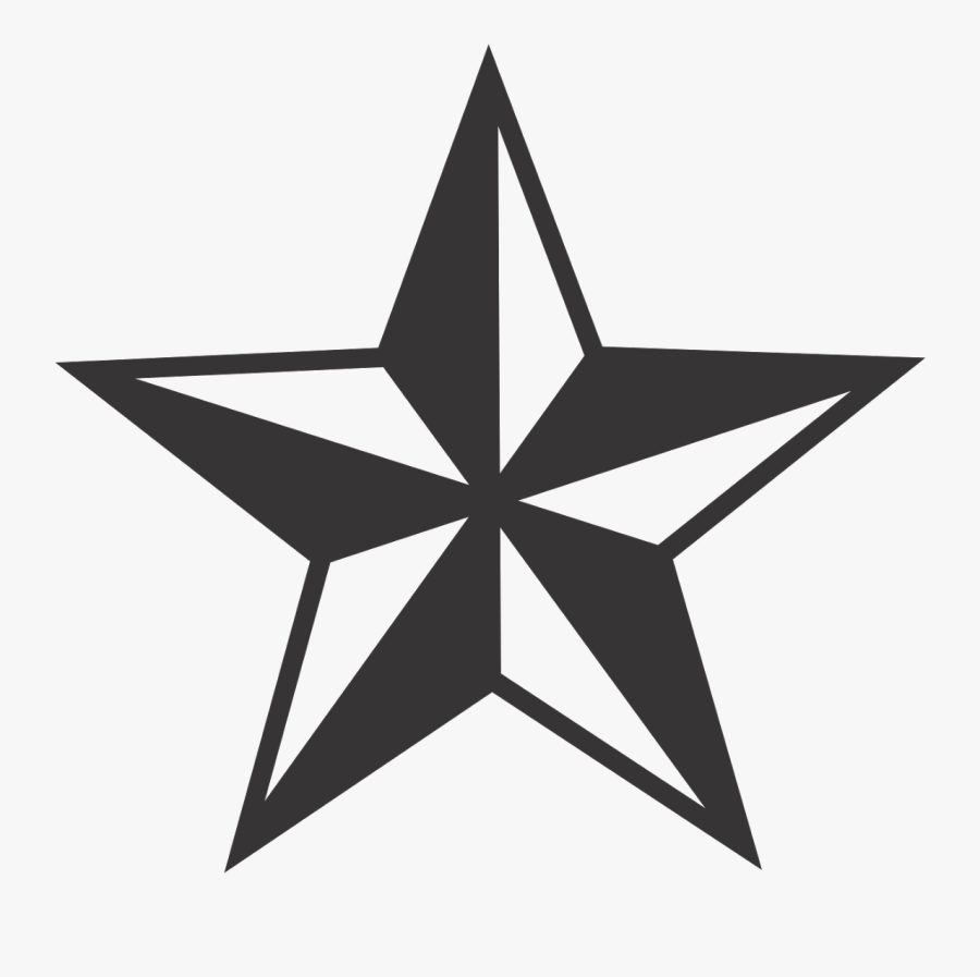 Transparent Star Tattoo Clipart - Nautical Star Vector, Transparent Clipart