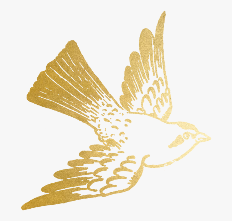 #freetoedit #ftesticker #gold #goldfoil #foil #bird - Gold Bird Tattoo, Transparent Clipart