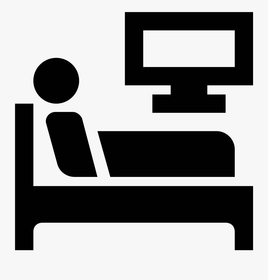 Watch Tv Png - Person In Bed Icon, Transparent Clipart