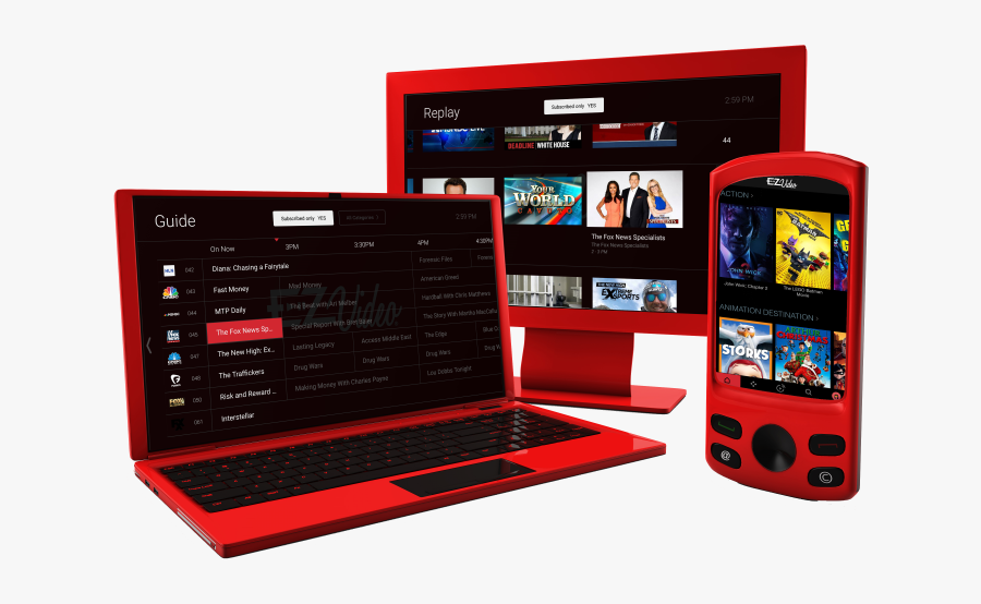 Watch Tv On Nearly Any Device At Home Or Away - Netbook, Transparent Clipart